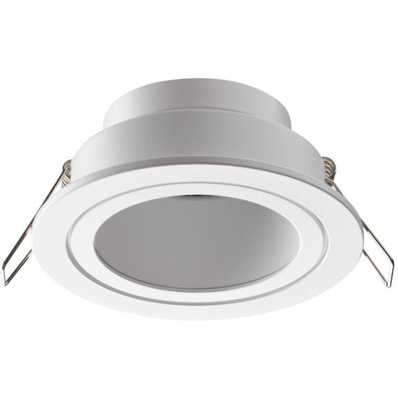 370999 Круглый белый встраиваемый светильник с антибликовым фильтром под лампу GU10 Novotech MORUS WIR 