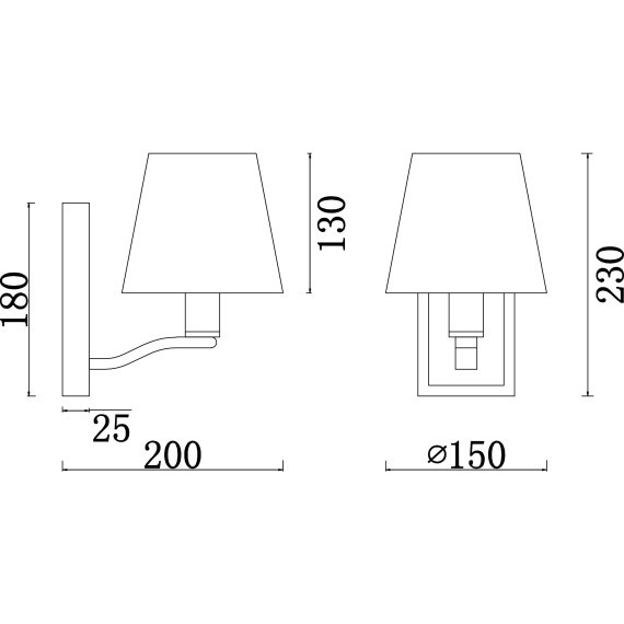 Бра Freya FR5671WL-01G Marika под лампу 1xE14 60W