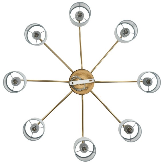 6590/8 CLASSI LN24 латунь/мятный зеленый, металл, керамика/текстиль Люстра подвесная E14 8*40W 220V ANRI