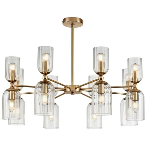 6586/16 MODERNI LN24 золото/прозрачный, металл/стекло Люстра подвесная E14 16*40W 220V KASSIA