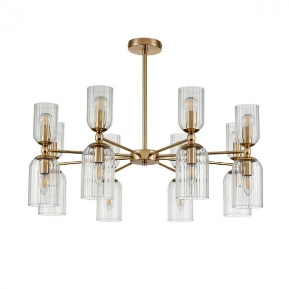 6586/16 MODERNI LN24 золото/прозрачный, металл/стекло Люстра подвесная E14 16*40W 220V KASSIA