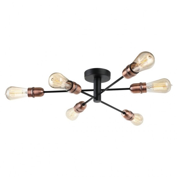 Люстра потолочная Lussole GRLSP-8200 HURON IP21 под лампы 6xE27 60W