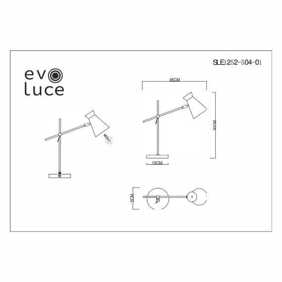 SLE1252-504-01 Прикроватная лампа Белый, Золотистый/Белый, Дерево E27 1*60W ALFEO