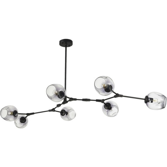 SLE154843-07 Светильник подвесной Черный/Дымчатый E27 7*40W RAMETTO