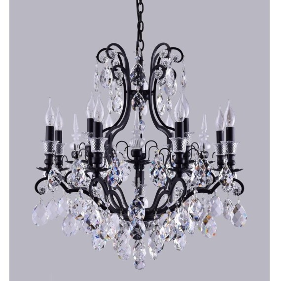 Люстра Crystal Lux MAGNIFICO SP13 BLACK/TRANSPARENT