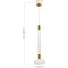 SL6117.213.02 Светильник подвесной ST-Luce Латунь/Золотой, Прозрачный LED 2*3W 3000K TACCHE