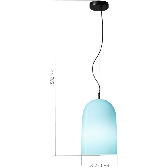 SL2001.403.01 Светильник подвесной ST-Luce Черный/Синий E27 1*60W MILO