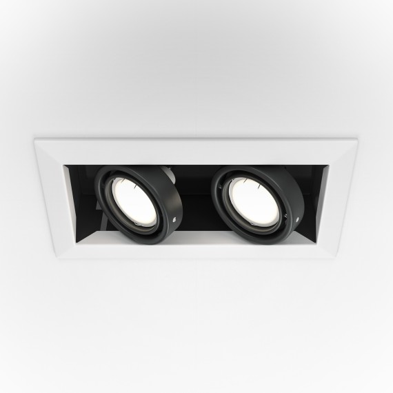Встраиваемый светильник Maytoni DL008-2-02-W Metal Modern под лампы 2xGU10 50W
