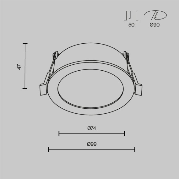 Встраиваемый светильник Maytoni Orb GX53 12ВтDL130-GX53-W