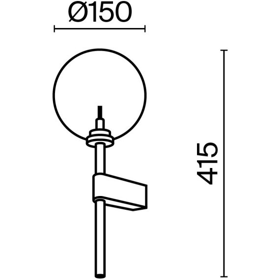 Настенный светильник (бра) Maytoni MOD172WL-01B