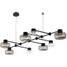 SL6005.403.08 Светильник подвесной ST-Luce Черный/Дымчатый, Прозрачный LED 8*3W 3000K VALLO