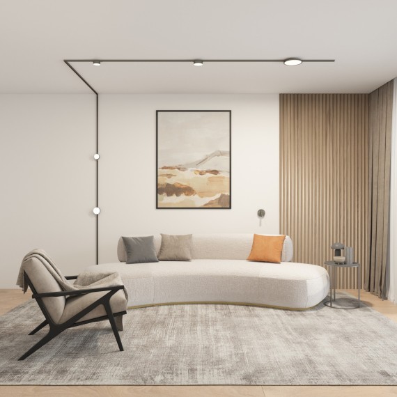 DK5761-DN Трековый магнитный светодиодный светильник Denkirs Shine 48V CRI90+ 3000К 360Лм 120° 6Вт