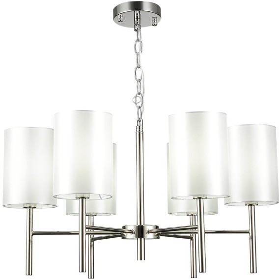 SLE107303-06 Светильник подвесной Никель/Белый E14 6*40W NOIA