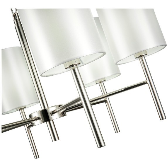 SLE107303-06 Светильник подвесной Никель/Белый E14 6*40W NOIA