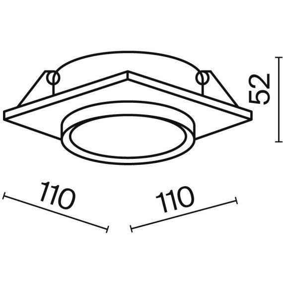 Встраиваемый светильник Maytoni DL086-GX53-SQ-BG Hoop под лампу 1xGX53 15W