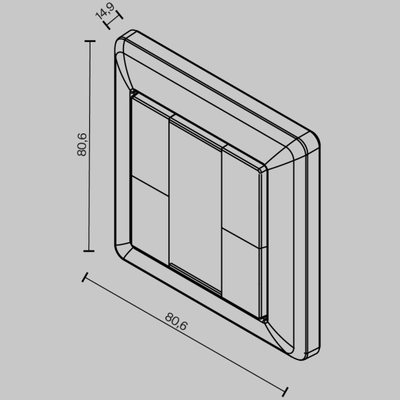 4-х кнопочная Maytoni DALI DT6 панель для одной группы и 4-х сцен 721052