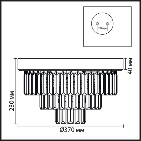 Люстра потолочная Е14 220V Lumion ZAHA 8266/4C