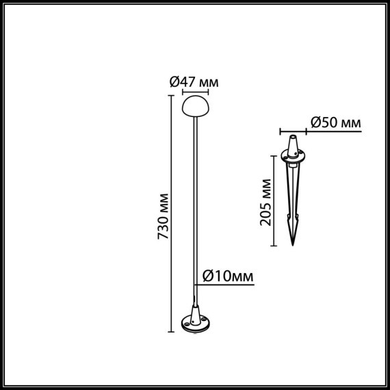 Уличный светильник IP65 LED 4W 3000K Odeon Light Verde 7122/4GLA 