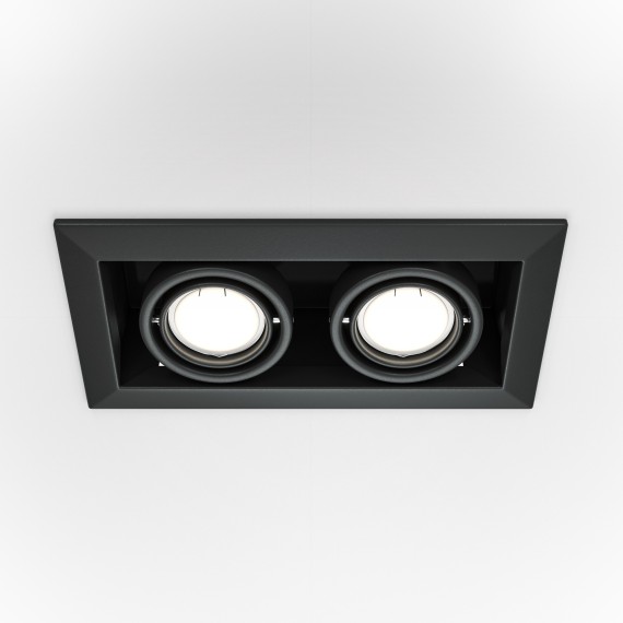 Встраиваемый светильник Maytoni DL008-2-02-B Metal Modern под лампы 2xGU10 50W