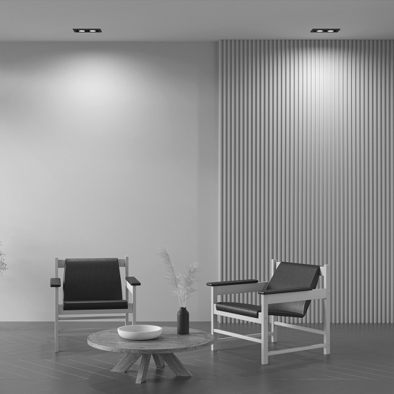 Встраиваемый светильник Maytoni DL008-2-02-B Metal Modern под лампы 2xGU10 50W