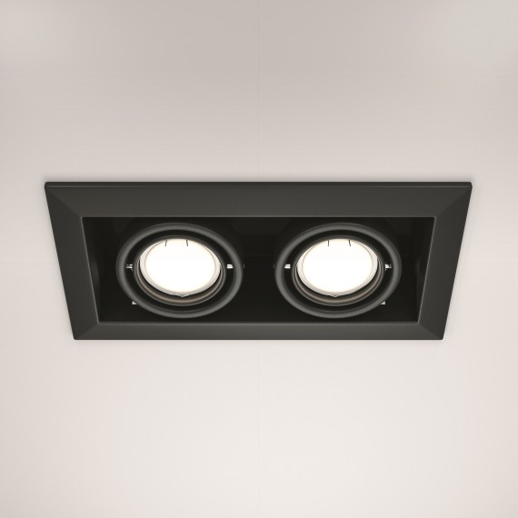 Встраиваемый светильник Maytoni DL008-2-02-B Metal Modern под лампы 2xGU10 50W