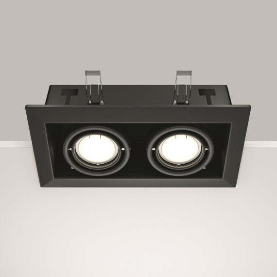 Встраиваемый светильник Maytoni DL008-2-02-B Metal Modern под лампы 2xGU10 50W