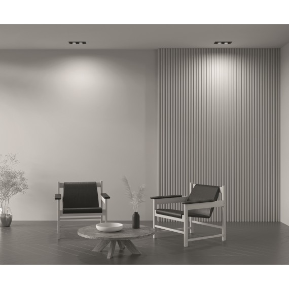 Встраиваемый светильник Maytoni DL008-2-02-B Metal Modern под лампы 2xGU10 50W