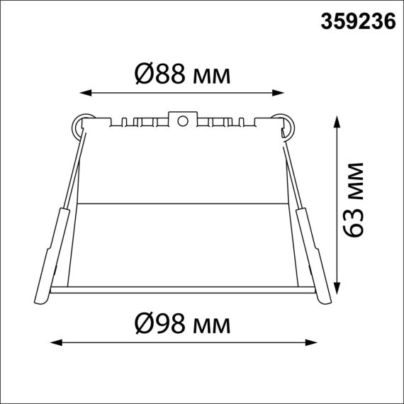 Светильник встраиваемый светодиодный Novotech LED 12W 220V 840Лм 3000К TRAN 359236