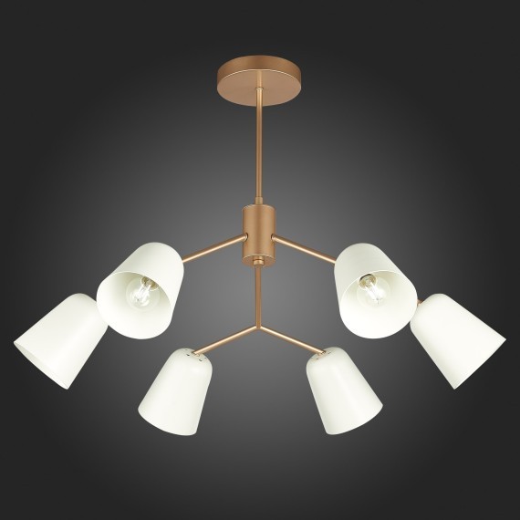 SLE155902-06 Светильник потолочный Золотистый/Белый E14 6*40W MARIO