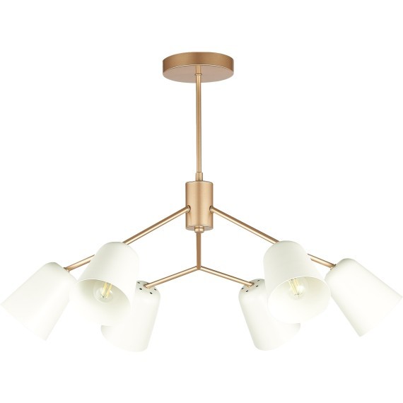 SLE155902-06 Светильник потолочный Золотистый/Белый E14 6*40W MARIO