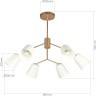 SLE155902-06 Светильник потолочный Золотистый/Белый E14 6*40W MARIO