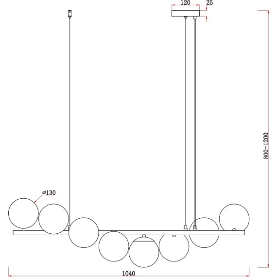 Подвесной светильник Freya FR5199PL-08BS1 Zing под лампы 8xE27 60W