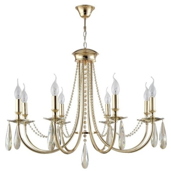 Люстра Crystal Lux VICTORIA SP8 GOLD/AMBER