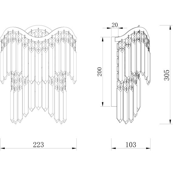 Бра Maytoni DIA201WL-02G Gracia под лампы 2xE14 40W