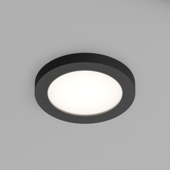 DK3012-BK Встраиваемый светильник влагозащищенный IP44 макс 50Вт GU10 черный алюминий