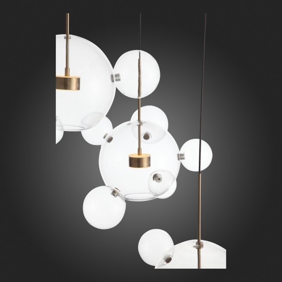 SL1133.203.03 Светильник подвесной ST-Luce Белый,Латунь/Прозрачный LED 3*14W 3000K  (из 4-х коробок) BOPONE