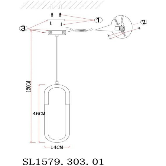 SL1579.303.01 Подвес ST-Luce Латунь/Латунь, Белый LED 1*14W 3000K MOFISTO