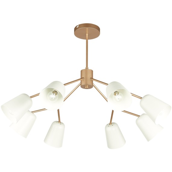 SLE155902-08 Светильник потолочный Золотистый/Белый E14 8*40W MARIO