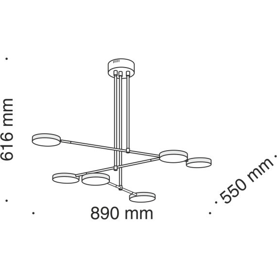 Потолочная люстра светодиодная Fad MOD070PL-L38B3K