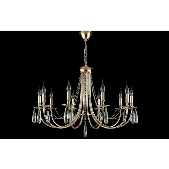 Люстра Crystal Lux VICTORIA SP10 GOLD/AMBER