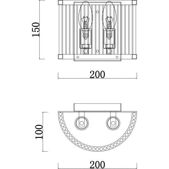 Бра Freya FR5053WL-02BS Savoy под лампы 2xE14 60W