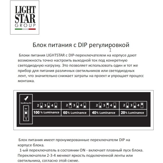 Блок питания 24V для светодиодной ленты 200W Lightstar Lightstar 424200