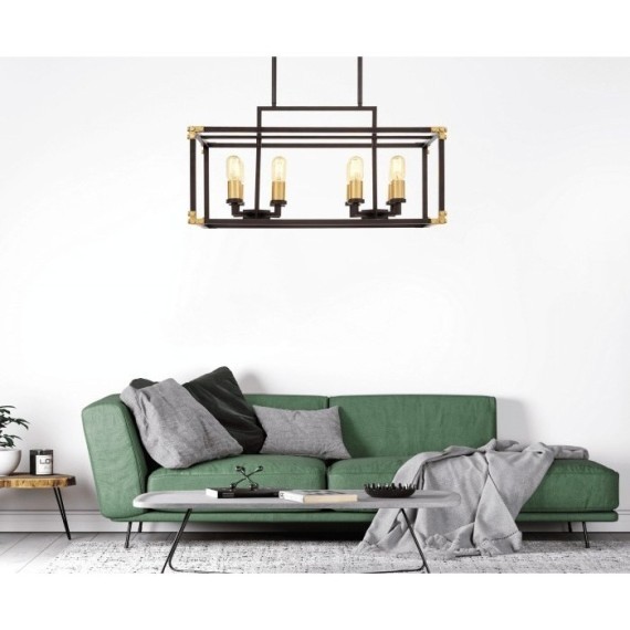 Подвесная люстра  LDP 1140-8 BK+MD