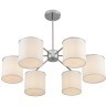 6591/6 CLASSI LN24 хром/белый, металл/текстиль Люстра подвесная E14 6*40W 220V SUNTORI