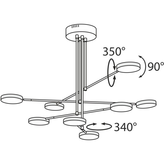 Потолочная люстра светодиодная Fad MOD070PL-L48B3K