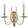 Бра Crystal Lux VICTORIA AP2 GOLD/AMBER