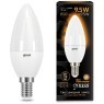 103101110 Лампа Gauss LED Свеча E14 9.5W 890lm 3000К 1/10/50