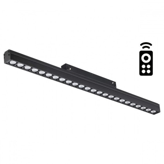358624 Трековый светодиодный управляемый пультом светильник Novotech Flum CRI90+ 3000-6500К 1920Лм 38° 24W