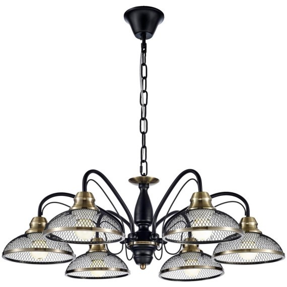 Люстра подвесная Lussole GRLSP-9954 SAFFORD IP21 под лампы 6xE27 60W