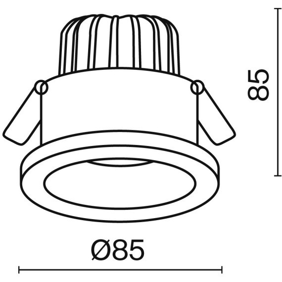 Встраиваемый светильник Technical DL034-L12W4K-D-W